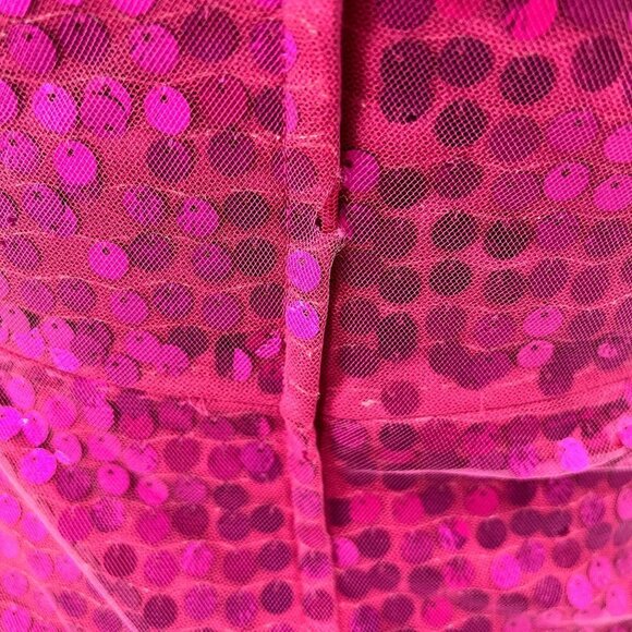 Jovani Magenta Pink Sequined Mesh Strapless Barbiecore Formal Gown $395 - Picture 12 of 12